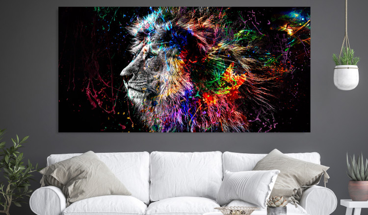 Large canvas print Crazy Lion II [Large Format] 127936 additionalImage 5