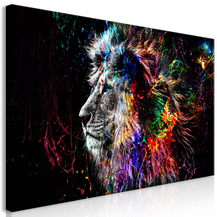 Large canvas print Crazy Lion II [Large Format] 127936 additionalImage 2