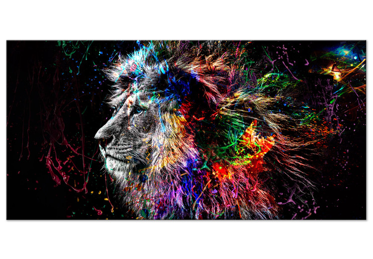Large canvas print Crazy Lion II [Large Format] 127936