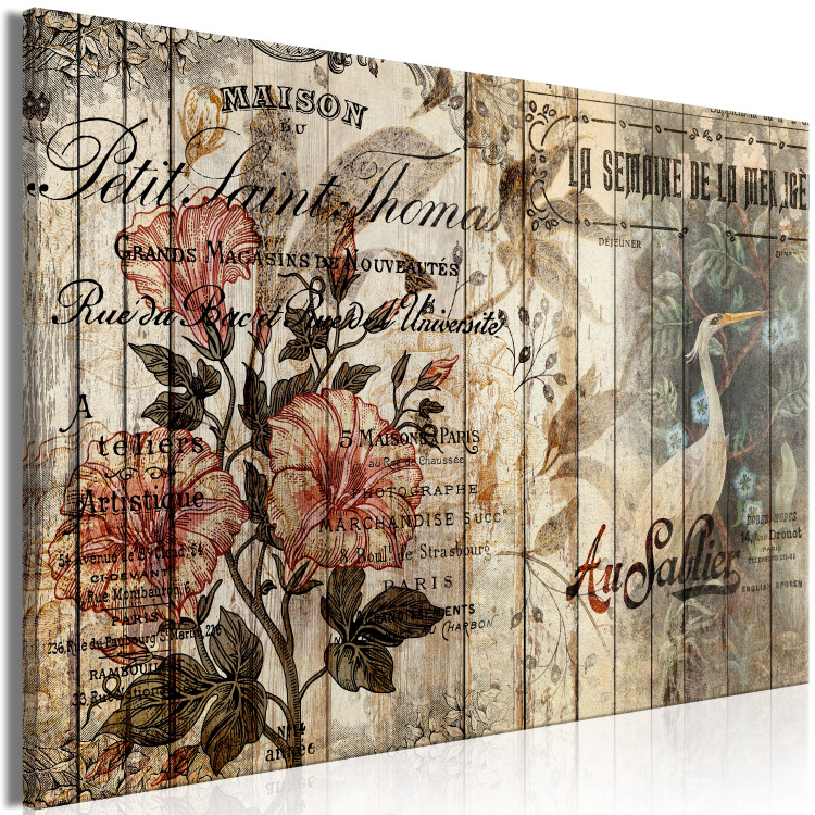 Canvas Travel Note (1-part) wide - wood with vintage patterns 129136 additionalImage 2