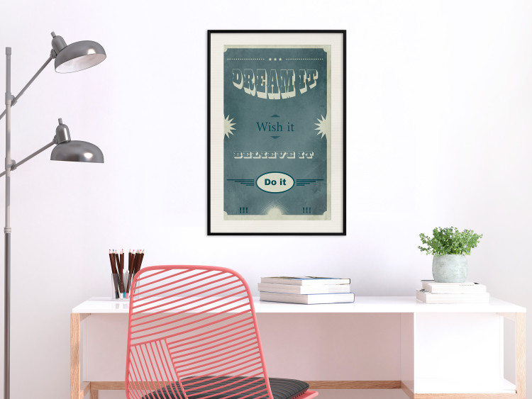 Poster Do It - composition with English text on a background of sea green 129336 additionalImage 24