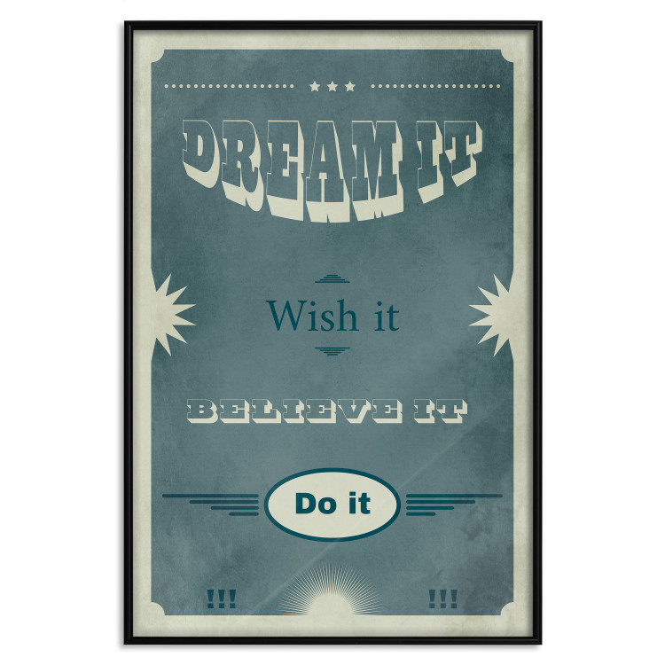 Poster Do It - composition with English text on a background of sea green 129336 additionalImage 16