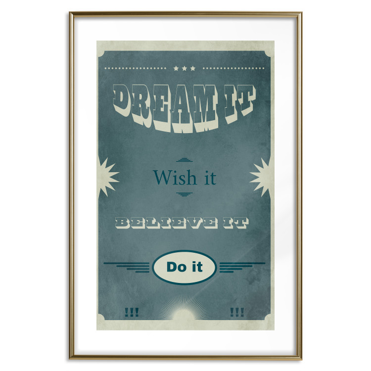 Poster Do It - composition with English text on a background of sea green 129336 additionalImage 16