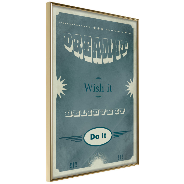 Poster Do It - composition with English text on a background of sea green 129336 additionalImage 12