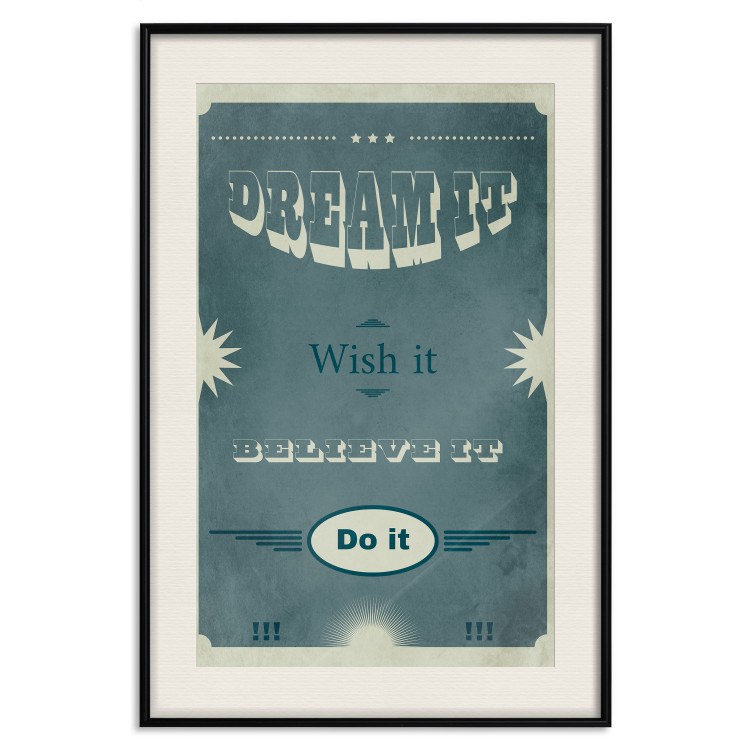 Poster Do It - composition with English text on a background of sea green 129336 additionalImage 19