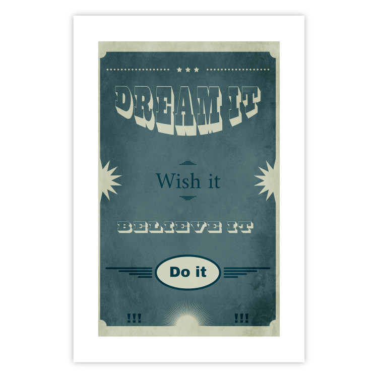 Poster Do It - composition with English text on a background of sea green 129336 additionalImage 25