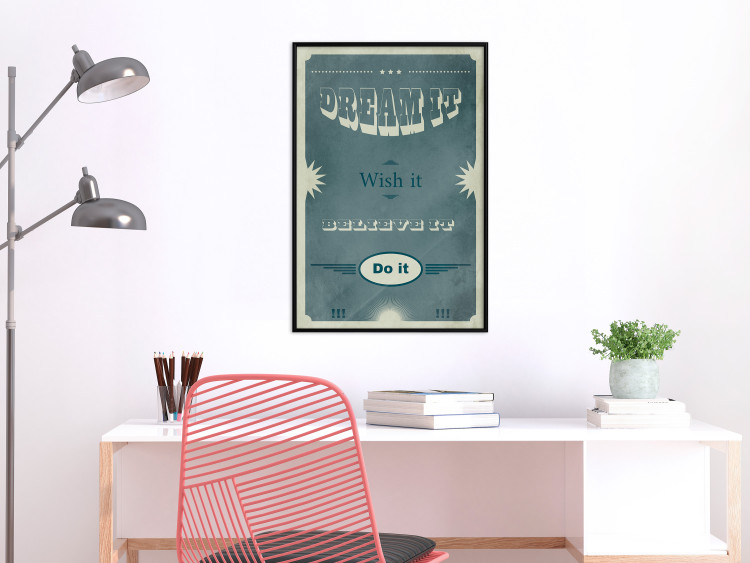 Poster Do It - composition with English text on a background of sea green 129336 additionalImage 6