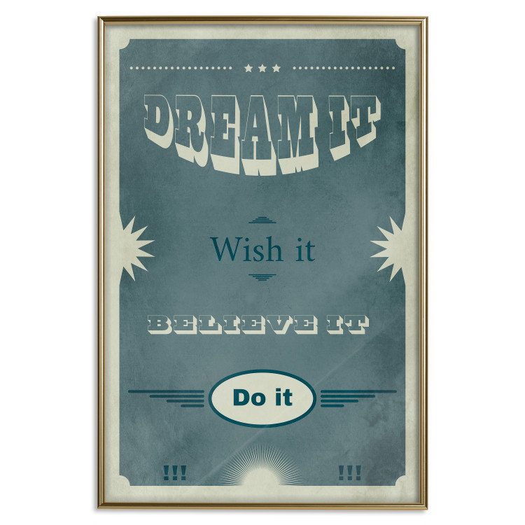 Poster Do It - composition with English text on a background of sea green 129336 additionalImage 21