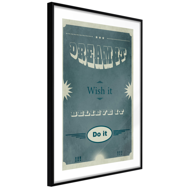 Poster Do It - composition with English text on a background of sea green 129336 additionalImage 8