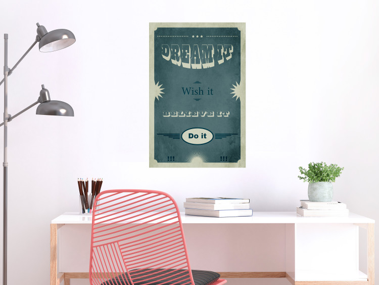 Poster Do It - composition with English text on a background of sea green 129336 additionalImage 2