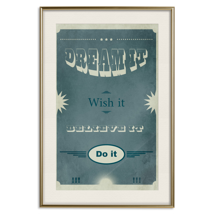 Poster Do It - composition with English text on a background of sea green 129336 additionalImage 20