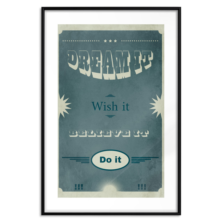 Poster Do It - composition with English text on a background of sea green 129336 additionalImage 17