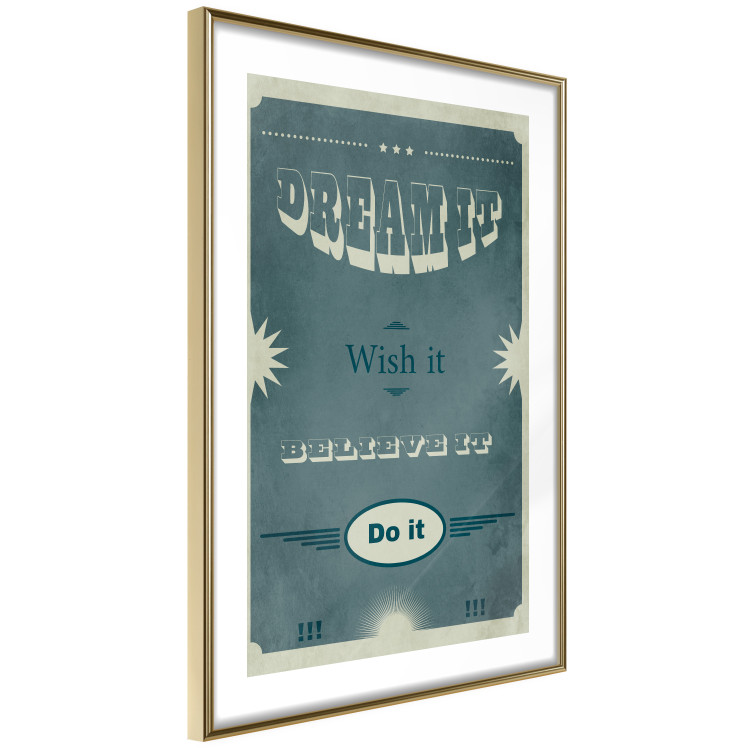 Poster Do It - composition with English text on a background of sea green 129336 additionalImage 9