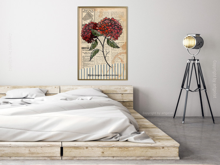 Poster Morning Flowers - vintage composition with blooming plant against text 129436 additionalImage 5