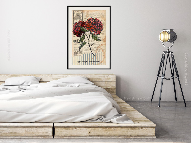 Poster Morning Flowers - vintage composition with blooming plant against text 129436 additionalImage 24