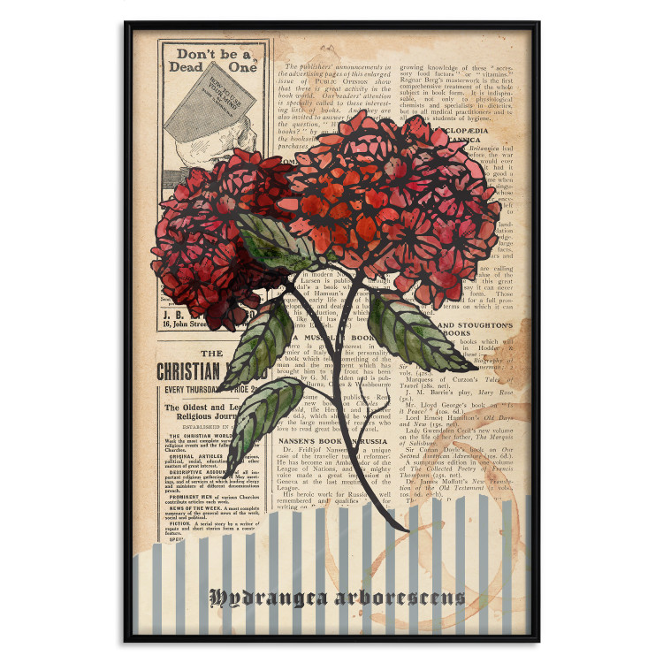 Poster Morning Flowers - vintage composition with blooming plant against text 129436 additionalImage 16