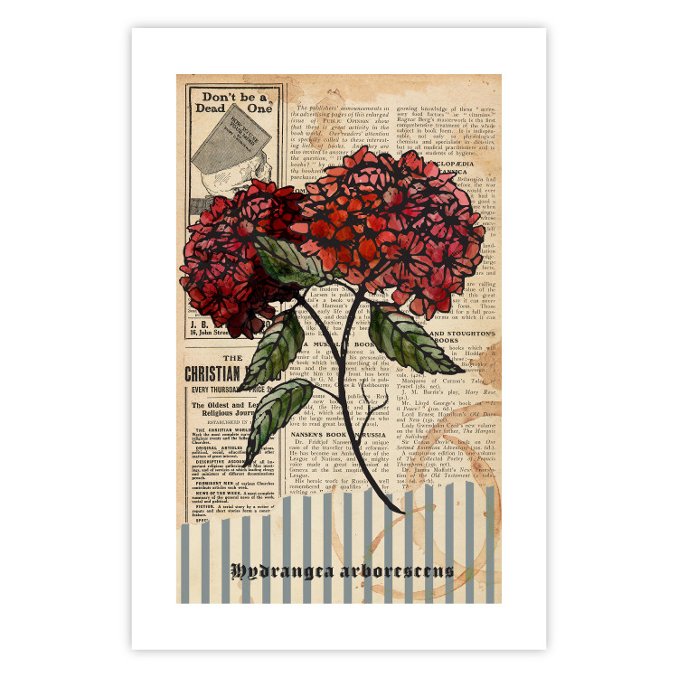 Poster Morning Flowers - vintage composition with blooming plant against text 129436 additionalImage 19