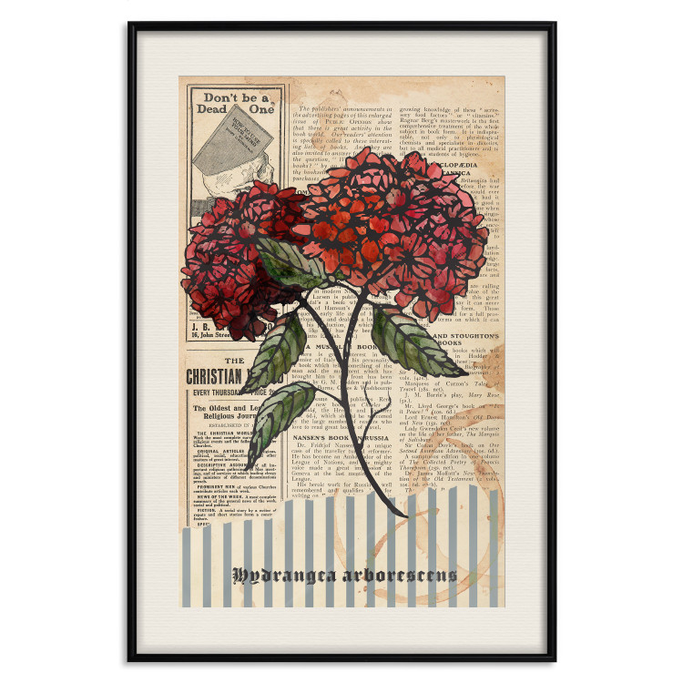 Poster Morning Flowers - vintage composition with blooming plant against text 129436 additionalImage 19