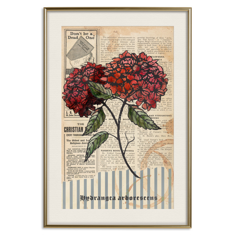 Poster Morning Flowers - vintage composition with blooming plant against text 129436 additionalImage 20