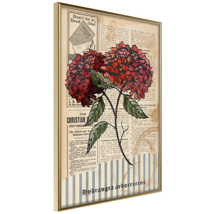 Poster Morning Flowers - vintage composition with blooming plant against text 129436 additionalImage 14