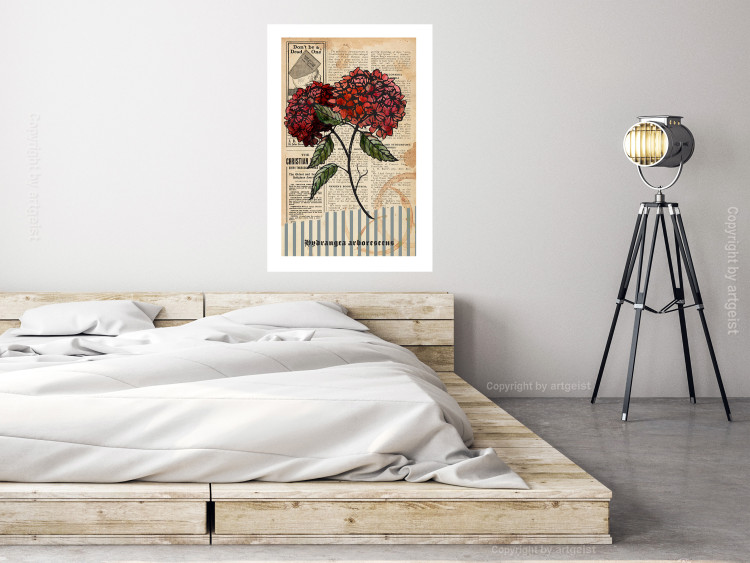 Poster Morning Flowers - vintage composition with blooming plant against text 129436 additionalImage 3