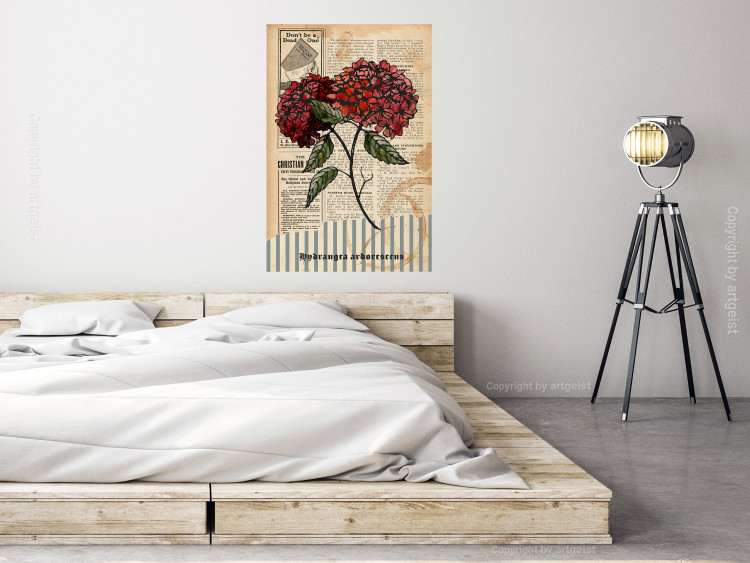 Poster Morning Flowers - vintage composition with blooming plant against text 129436 additionalImage 4