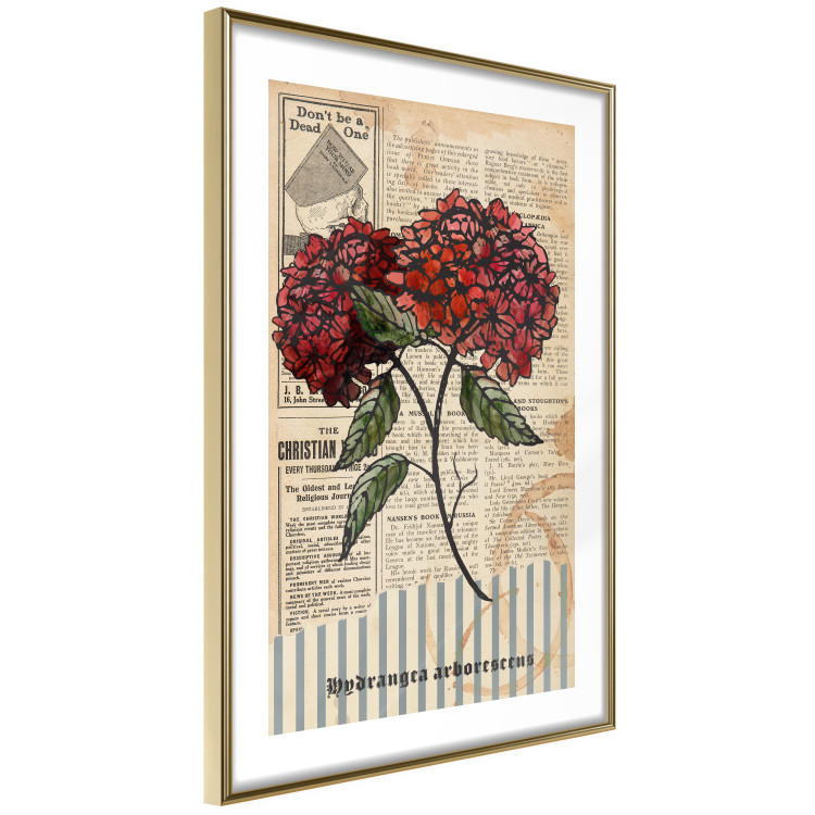 Poster Morning Flowers - vintage composition with blooming plant against text 129436 additionalImage 9