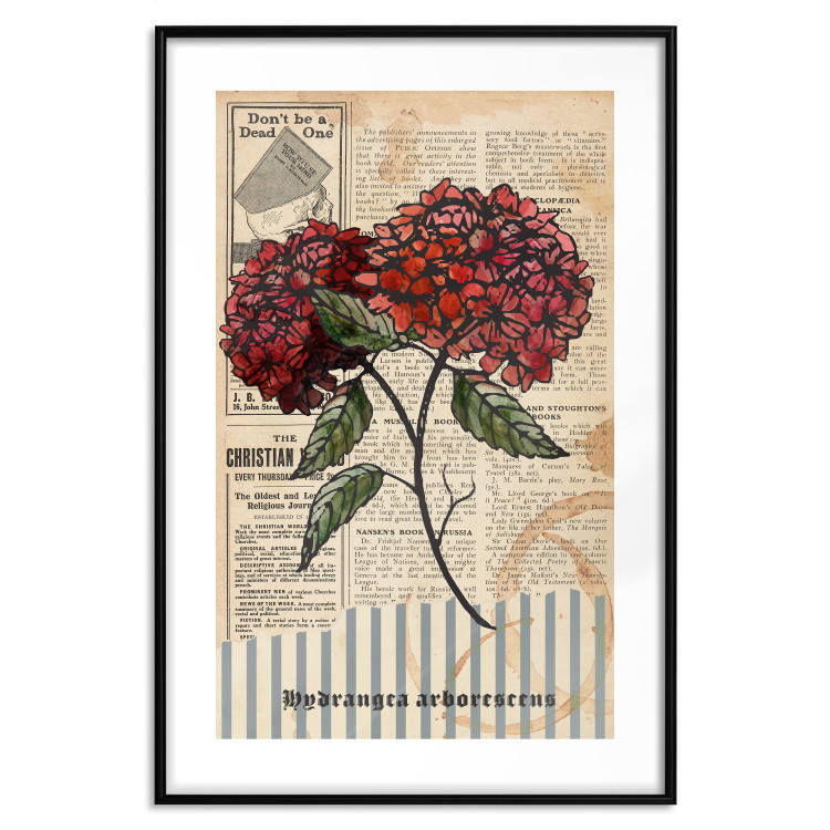 Poster Morning Flowers - vintage composition with blooming plant against text 129436 additionalImage 15