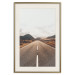 Poster Ahead - landscape of a road amidst yellow and black fields and mountains 130236 additionalThumb 20
