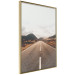 Poster Ahead - landscape of a road amidst yellow and black fields and mountains 130236 additionalThumb 12