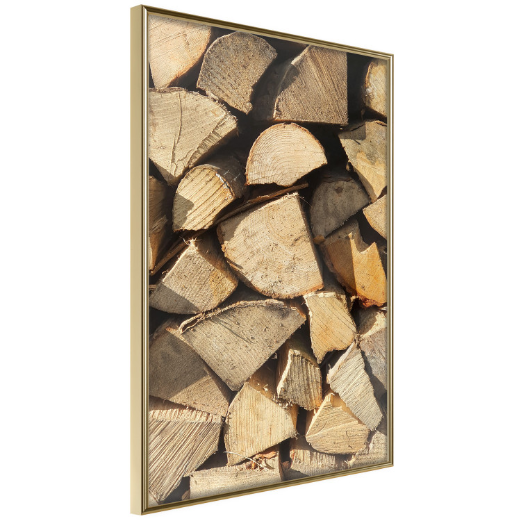 Wall Poster Beauty of Wood - arranged composition of chopped wood into various shapes 131836 additionalImage 14