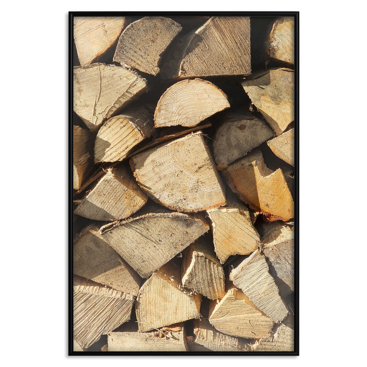 Wall Poster Beauty of Wood - arranged composition of chopped wood into various shapes 131836 additionalImage 16