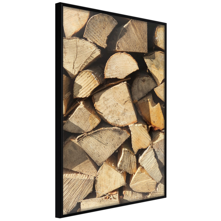 Wall Poster Beauty of Wood - arranged composition of chopped wood into various shapes 131836 additionalImage 13