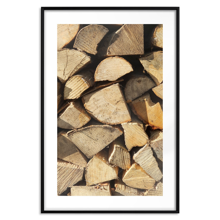 Wall Poster Beauty of Wood - arranged composition of chopped wood into various shapes 131836 additionalImage 17