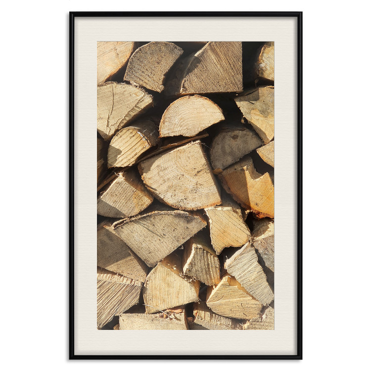 Wall Poster Beauty of Wood - arranged composition of chopped wood into various shapes 131836 additionalImage 19