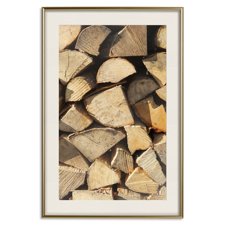 Wall Poster Beauty of Wood - arranged composition of chopped wood into various shapes 131836 additionalImage 20