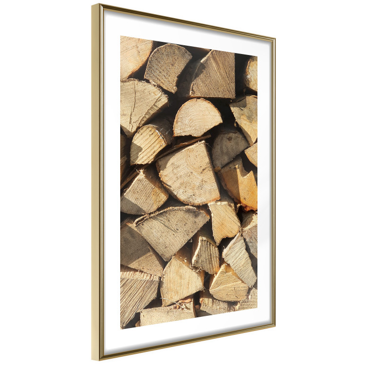 Wall Poster Beauty of Wood - arranged composition of chopped wood into various shapes 131836 additionalImage 7