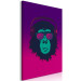 Canvas Art Print Monkey with glasses and headphones - a funny abstraction in pink tones 132236 additionalThumb 2