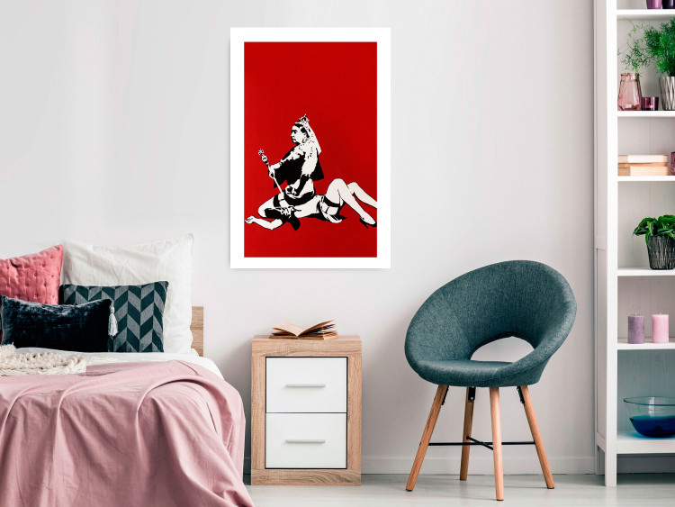 Wall Poster Queen - composition of a woman sitting on a girl in Banksy style 132436 additionalImage 2