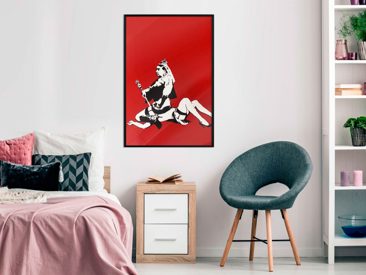 Wall Poster Queen - composition of a woman sitting on a girl in Banksy style 132436 additionalImage 3