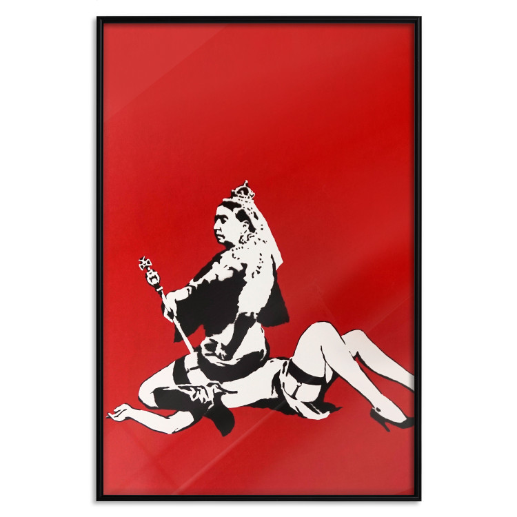 Wall Poster Queen - composition of a woman sitting on a girl in Banksy style 132436 additionalImage 24