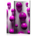 Room Divider Purple Balls (3-piece) - geometric 3D composition 132736