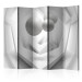 Room Divider White Imagination II (5-piece) - bright illusion in geometric figures 133036