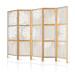 Folding Screen Creamy Filigree II (5-piece) - beige background and white flowers 133136 additionalThumb 5