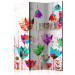 Room Divider Screen Colorful Tulips (3-piece) - cheerful composition in colorful flowers 133236