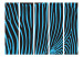Room Divider Zebra Pattern (Turquoise) II (5-piece) - blue stripes on black 133436 additionalThumb 3