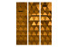 Room Separator Golden Armor (3-piece) - geometric pattern in shining triangles 133536 additionalThumb 3