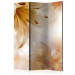 Room Divider Golden Years - illusion of beige lily flowers on an abstract background 133736