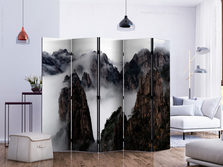 Room Divider Screen Sea of Clouds, Huang Shan, China II - landscape of rocky mountains in the mist 134036 additionalImage 2