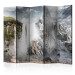 Folding Screen Upcoming Civilization II (5-piece) - abstraction with architecture 134136